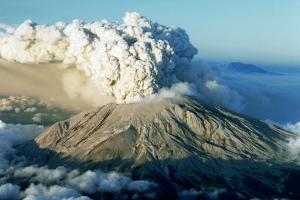 The eruption of Mt. St. Helens